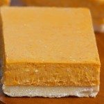 Easy-to-make pumpkin cheesecake bars from @choccoveredkt... like the lovechild of cheesecake and pumpkin pie! What's not to LOVE?! Full recipe: http://chocolatecoveredkatie.com/2015/09/14/pumpkin-cheesecake-bars/