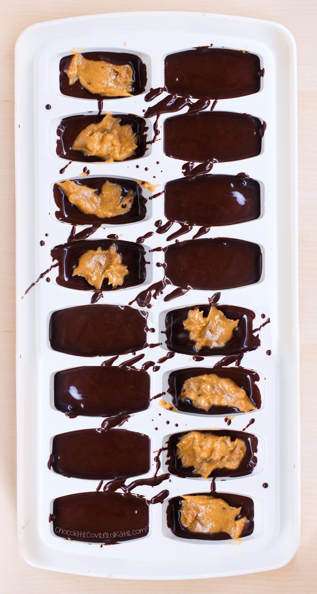 Chocolate Peanut Butter Cups – In An Ice Cube Tray!