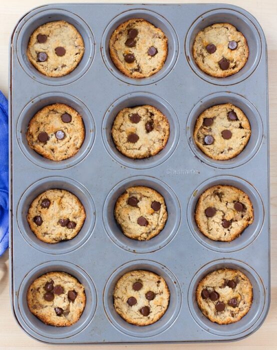 Peanut Butter Cookies Baked In A Muffin Tin!