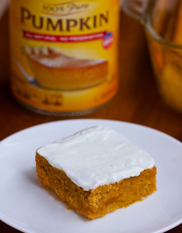 Pumpkin Snack Cake – With Maple Greek Yogurt Frosting