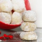 Popular snowball cookies recipe from @choccoveredkt… 4 ingredients, holiday favorite. Full recipe: http://chocolatecoveredkatie.com/2012/12/30/snowball-cookies-that-melt-in-your-mouth/