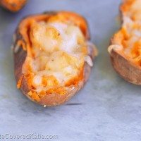 Loaded Crispy Baked Sweet Potato Skins