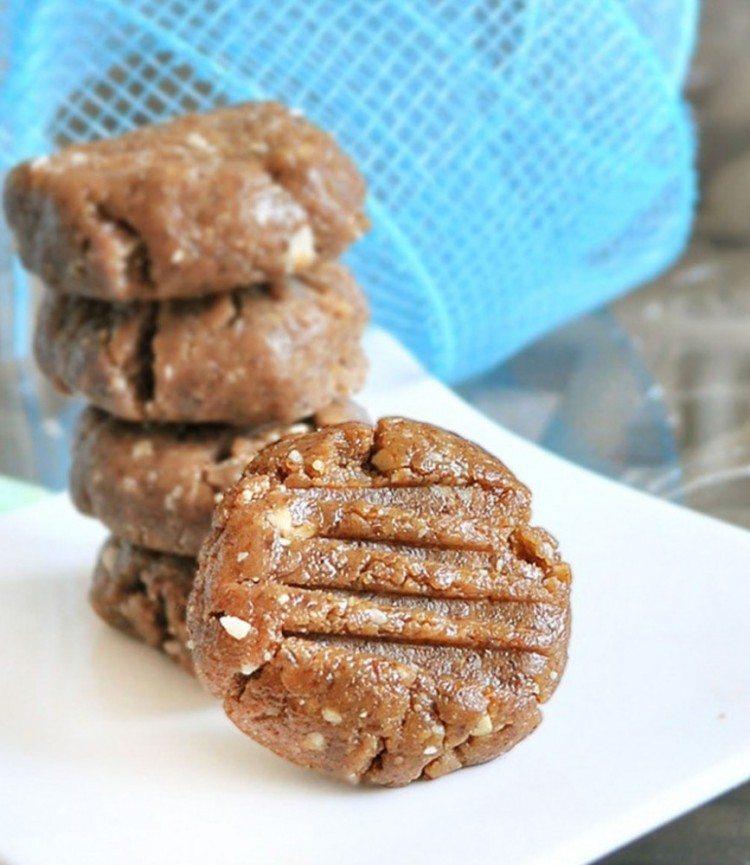 1/4 cup peanut butter, 1/8 tsp vanilla extract, 1/2 cup… Full recipe: http://chocolatecoveredkatie.com/2011/08/24/peanut-butter-cookie-dough-cookies/ @choccoveredkt
