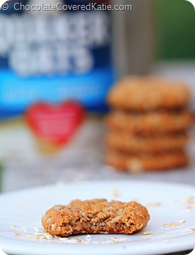 Almond Cookies: https://chocolatecoveredkatie.com/2014/05/14/almond-butter-cookies/