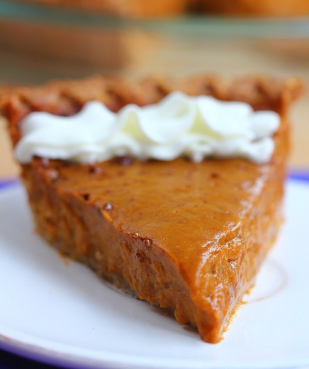 Creamy, smooth, melt-in-your-mouth sweet potato pie… This is my family's favorite recipe - traditional sweet potato pie with a light and flaky pie crust that makes this a staple recipe every year at our Thanksgiving table. You WON’T miss the pumpkin pie at all! https://chocolatecoveredkatie.com @choccoveredkt