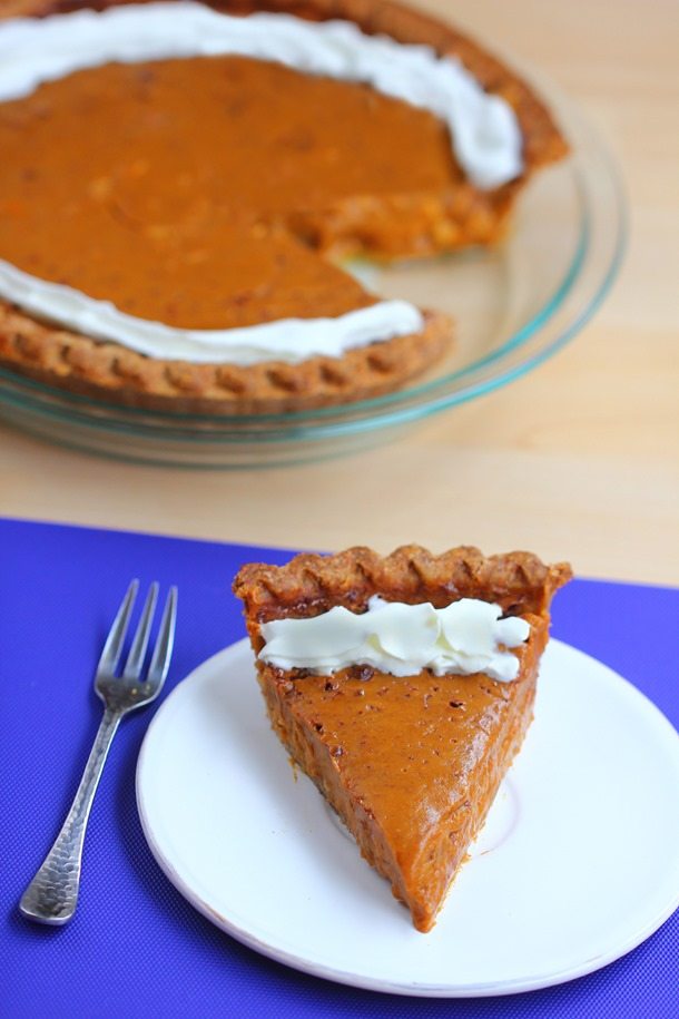 Creamy, smooth, melt-in-your-mouth sweet potato pie… This is my family's favorite recipe - traditional sweet potato pie with a light and flaky pie crust that makes this a staple recipe every year at our Thanksgiving table. You WON’T miss the pumpkin pie at all! https://chocolatecoveredkatie.com @choccoveredkt