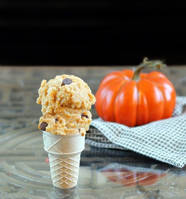 Pumpkin Pie Cookie Dough Ice Cream!