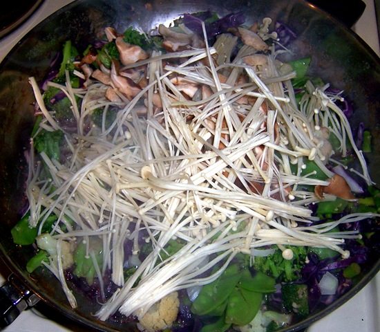 enoki mushrooms