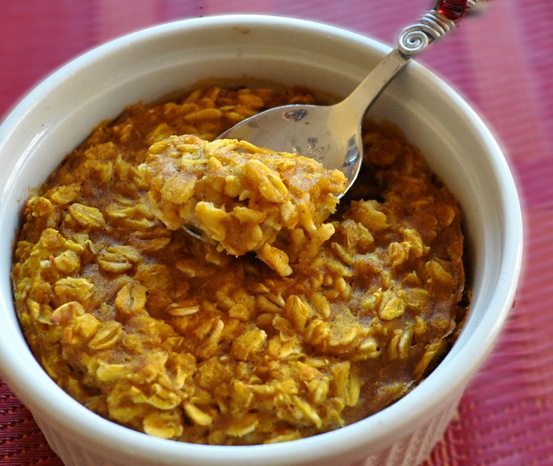 Single Serving Baked Pumpkin Oatmeal-image
