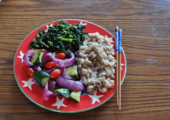 grilled veggie salad vegan