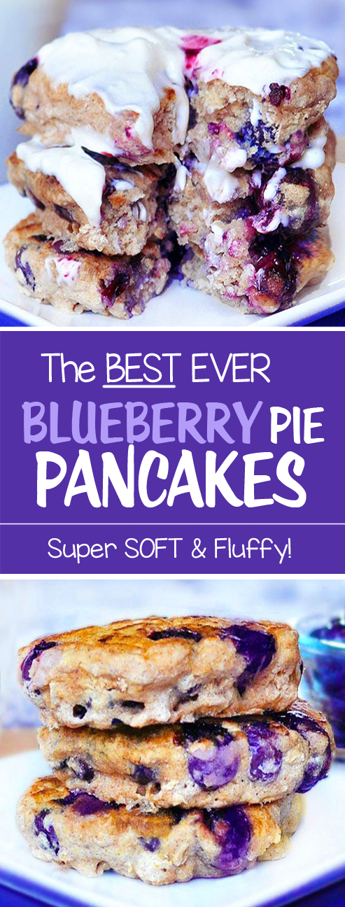 There is ONE secret to making the fluffiest pancakes ever. These blueberry pancakes use baking powder