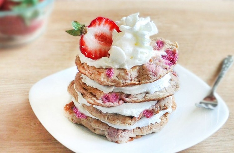 Strawberry Shortcake Pancakes - Light & Fluffy