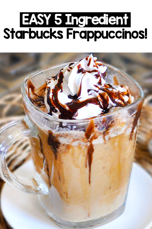 EASY 5 Ingredient Creamy Frozen Homemade Starbucks Frappuccino Recipe