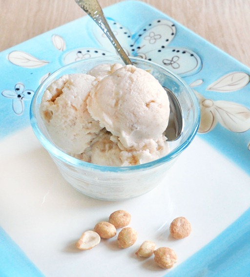 sorvete de manteiga de amendoim com baixas calorias