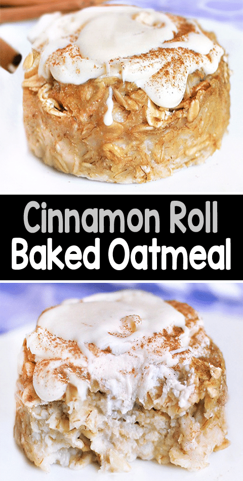 Cinnamon Roll Baked Oatmeal