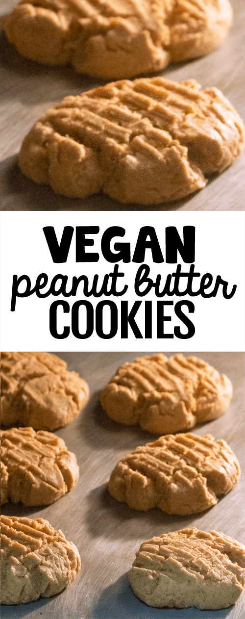Chewy Vegan Peanut Butter Cookie Recipe