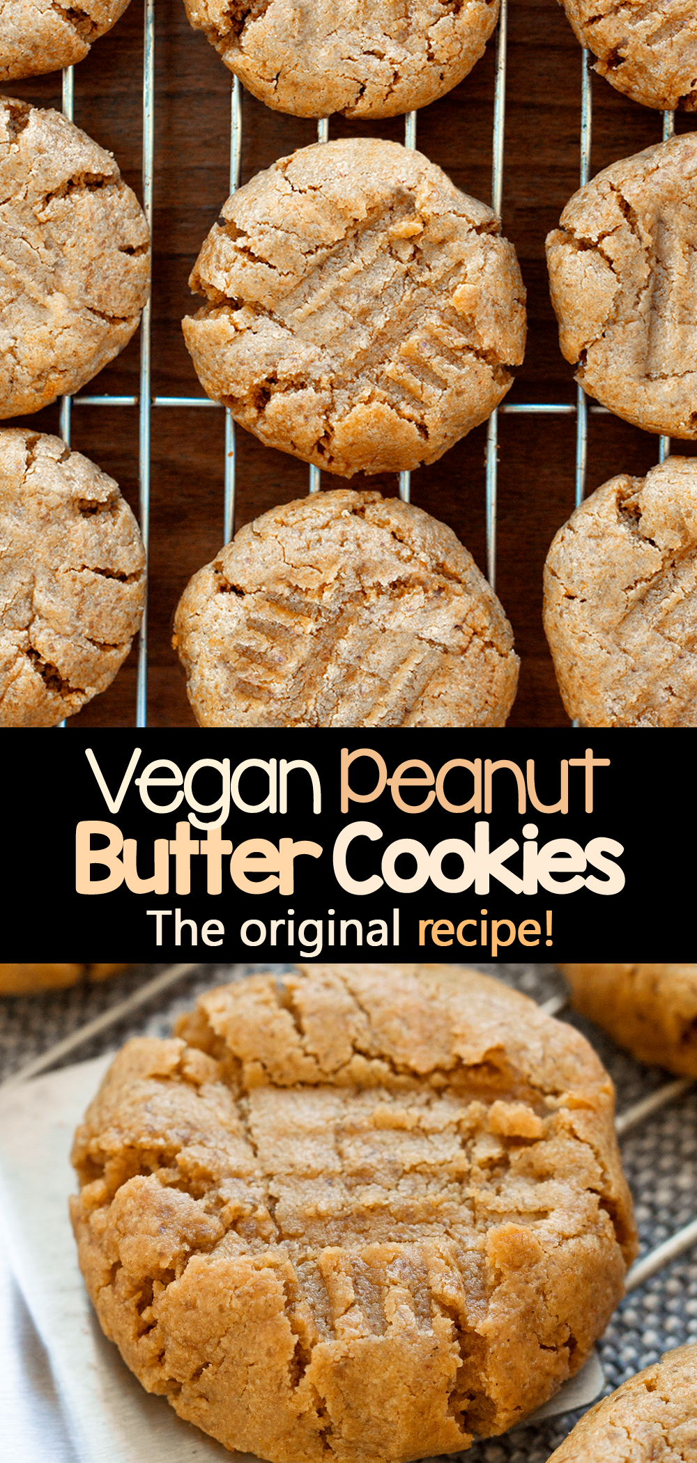 The Original Vegan Peanut Butter Cookie Recipe - Vegan Peanut Butter Cookies - They MELT in your mouth!
