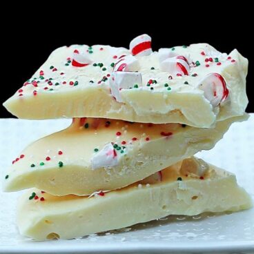 Make your own healthier peppermint bark - YOU control how much sugar goes in... it is SO addictive, without the guilt! https://chocolatecoveredkatie.com/2011/12/15/candyland-peppermint-bark/ @choccoveredkt