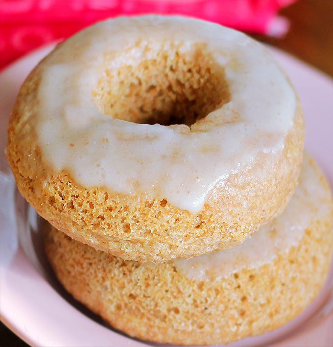 Healthy Krispy Kreme Donuts - 1 cup flour, 1 tsp vanilla extract, 1 1/2 tsp baking powder, 1/3 cup... Full recipe: https://chocolatecoveredkatie.com/2013/02/22/homemade-krispy-kreme-doughnuts-the-healthy-version/ @choccoveredkt