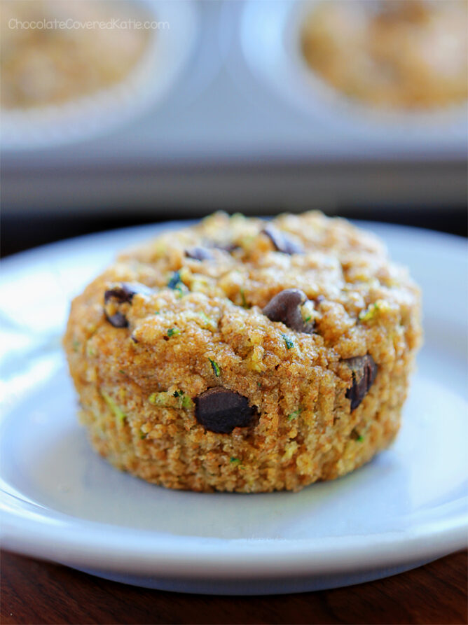 Chocolate Chip Zucchini Muffins Deliciously Healthy!