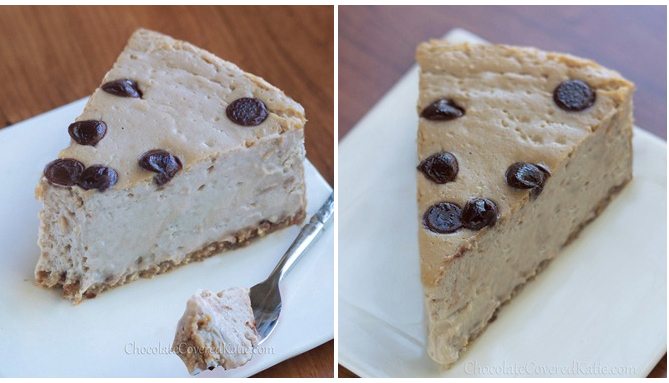 Ultra creamy cheesecake MELTS in your mouth... The texture is amazing!!! - from @choccoveredkt: https://chocolatecoveredkatie.com/2013/04/11/secretly-healthy-cappuccino-cloud-cheesecake/