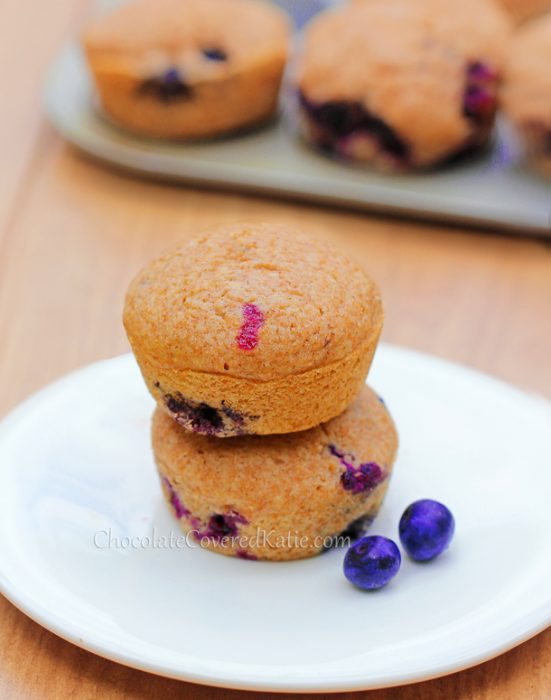 healthy blueberry muffins