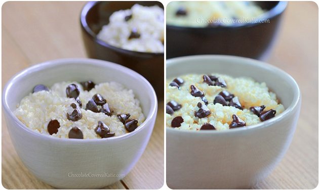  Breakfast Quinoa!! Made this recipe this week from @choccoveredkt...SOOO YUMMY!!! https://chocolatecoveredkatie.com/2013/09/30/breakfast-quinoa/