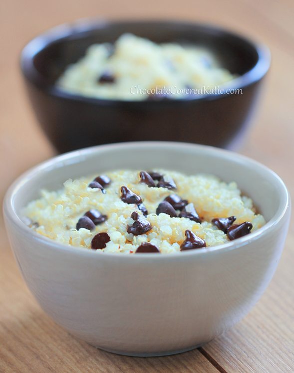  Breakfast Quinoa!! Made this recipe this week from @choccoveredkt...SOOO YUMMY!!! https://chocolatecoveredkatie.com/2013/09/30/breakfast-quinoa/