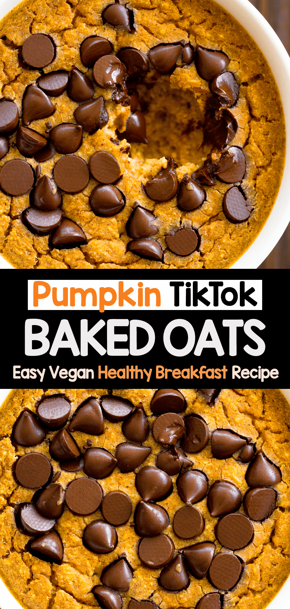 Pumpkin TikTok Blended Baked Oats - Pumpkin Baked Oatmeal - Healthy Breakfast Recipe!