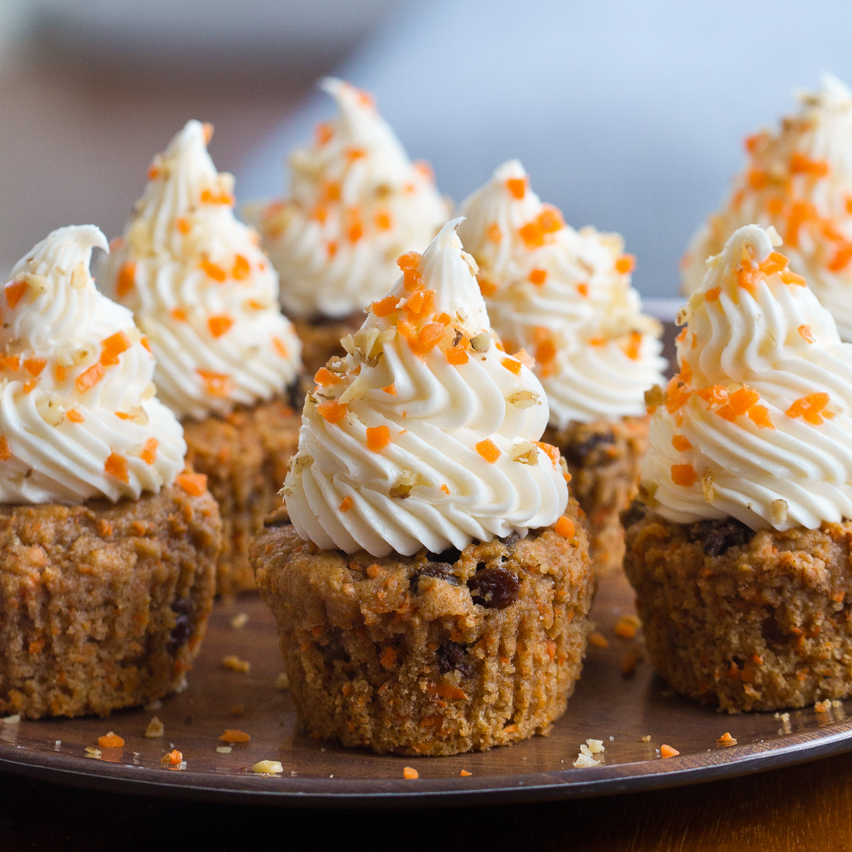 Carrot Cake Cupcakes with Best Frosting (VIDEO) - NatashasKitchen.com