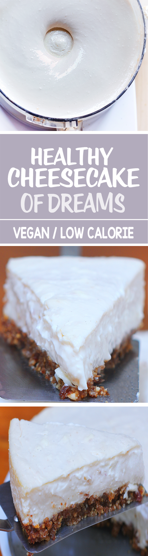 We liked this even better than Cheesecake Factory cheesecake and didn't even care that it was a healthy cheesecake recipe!