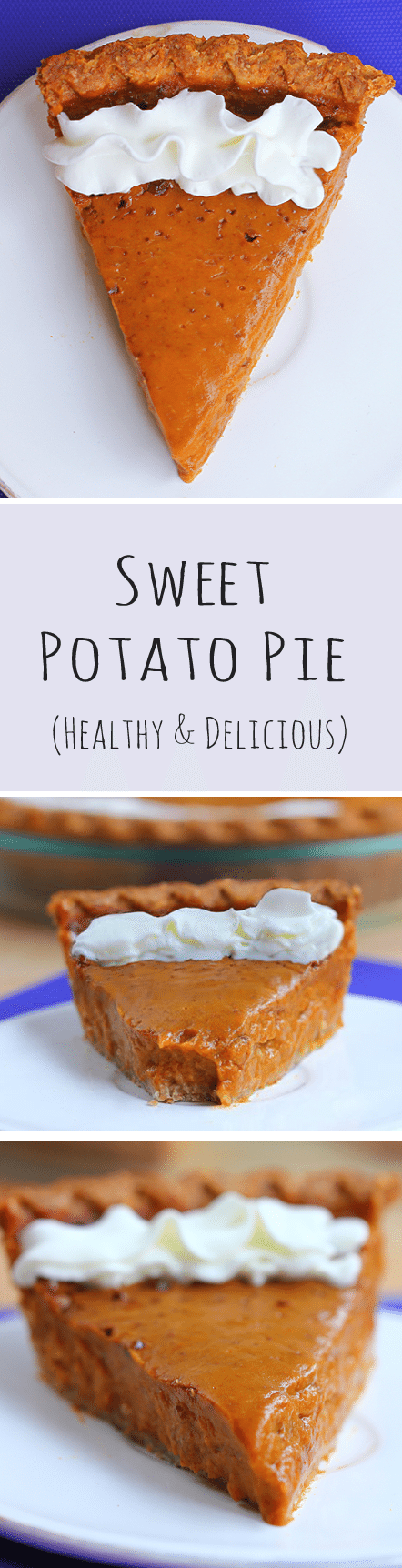 Ingredients: 2 large sweet potatoes, 1 tsp vanilla extract, 2 /2 tbsp... Full recipe: https://chocolatecoveredkatie.com/2015/11/16/healthy-sweet-potato-pie/