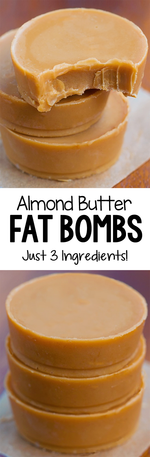 Almond Butter Fudge Fat Bombs (Low Carb)