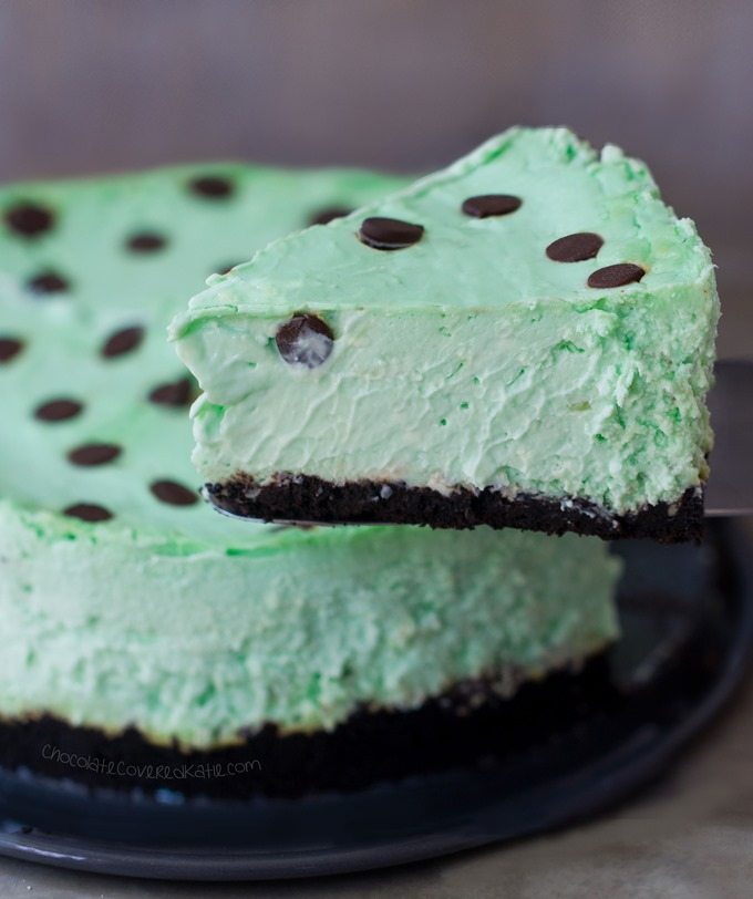 Low Carb Thin Mint Cheesecake