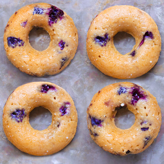 Blueberry Baked Donuts Refined Sugar Free!