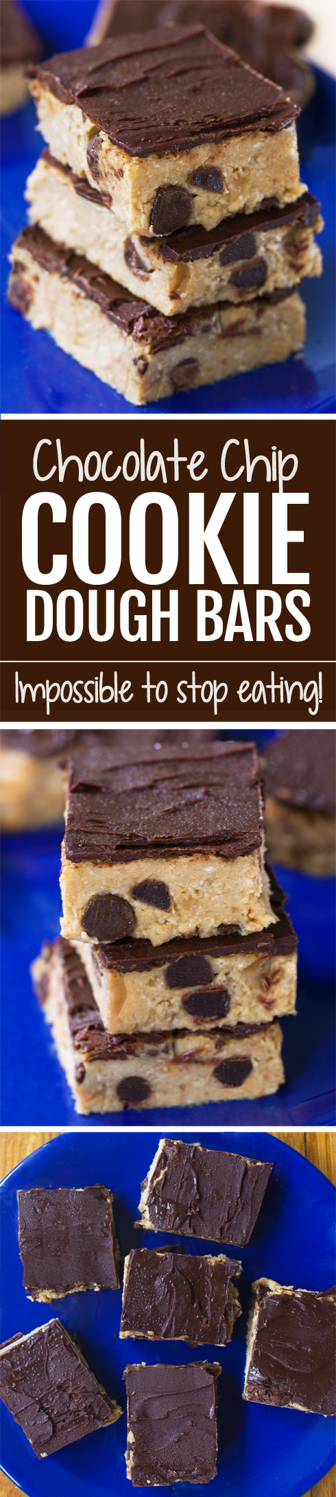 Unbaked Cookie Dough Bars - These are UNREAL!