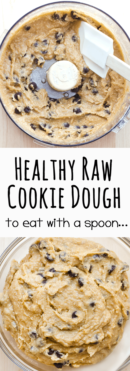 Secretly Healthy Raw Cookie Dough To Eat With A Spoon