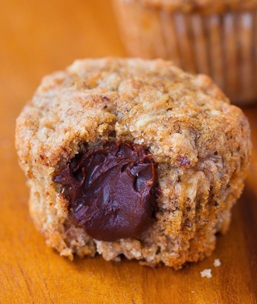 nutella banana muffins