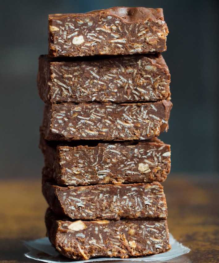 Chocolate Oatmeal No Bake Bars - Chocolate Covered Katie