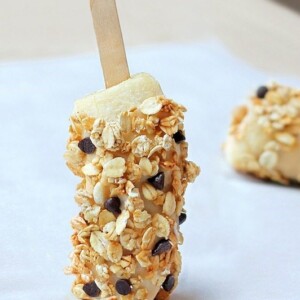 Bananas on a popsicle stick