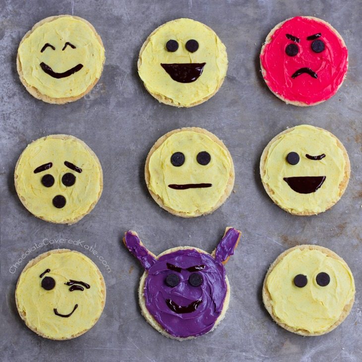 Angry Face Cute and Funny Editable Colors Emoji Sugar Cookie