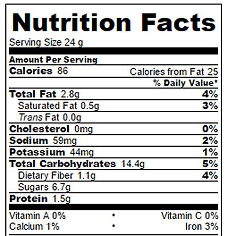 quaker granola bars nutrition