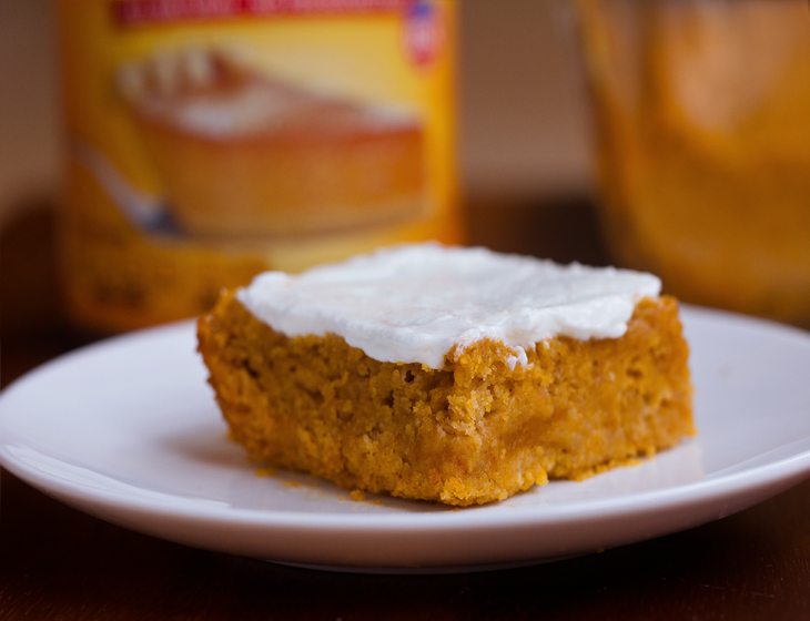 Pumpkin Snack Cake – With Maple Greek Yogurt Frosting