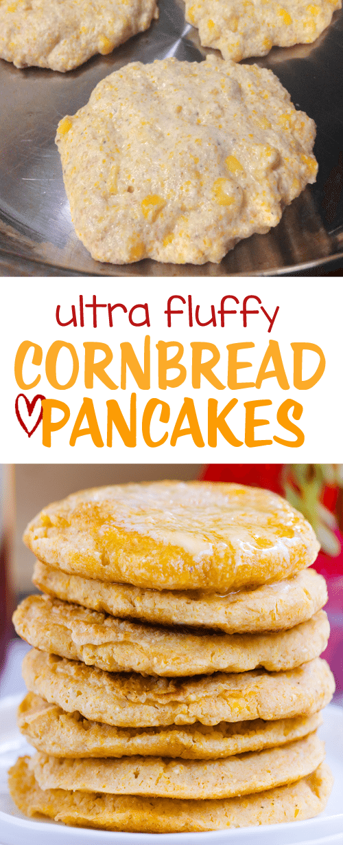 Light & fluffy cornbread pancakes that can be made sweet or savory – good for breakfast or dinner: https://chocolatecoveredkatie.com/2016/10/06/cornbread-pancakes-fluffy-oil-free-gluten-free-vegan/