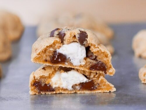 Gooey Chocolate Chip Marshmallow Cookies Chocolate Covered Katie