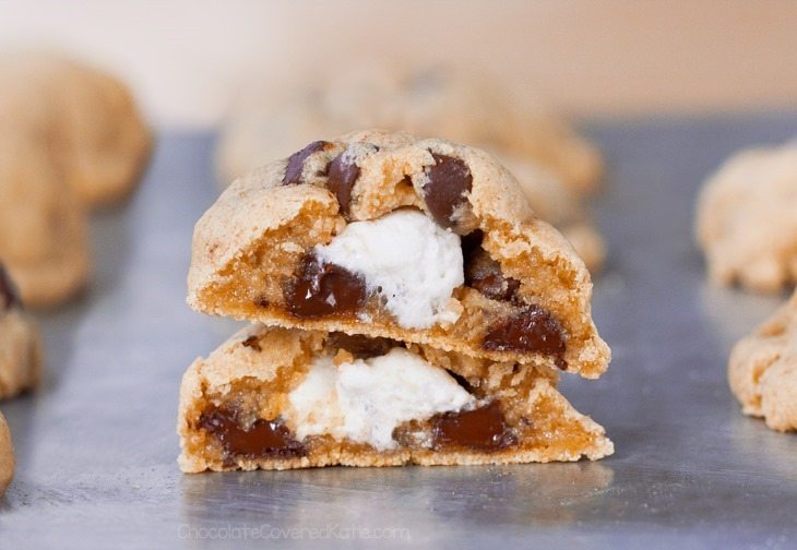 Gooey Chocolate Chip Marshmallow Cookies Chocolate Covered Katie