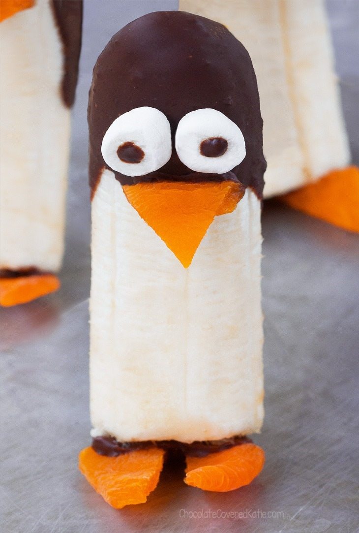 How To Make Frozen Banana Penguins - Almost Too Cute To Eat! - Chocolate Covered Katie