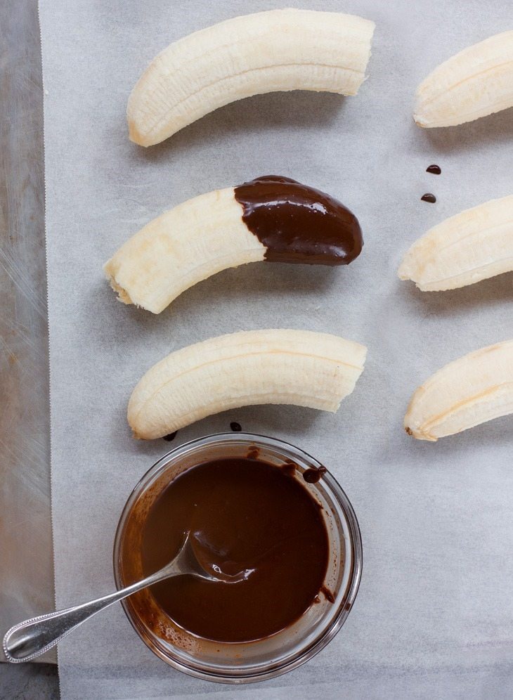 chocolate dipped bananas