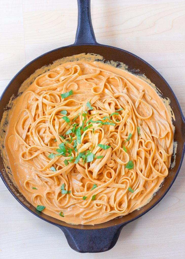 Red Pepper Alfredo Pasta