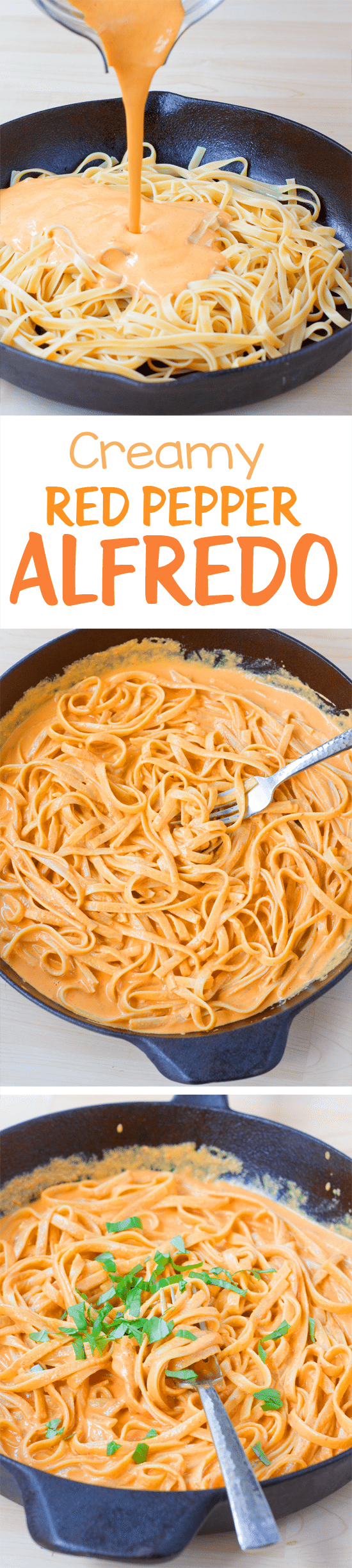 Creamy Red Pepper Alfredo Pasta